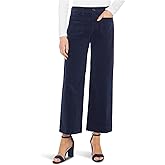 Liverpool Womens Mid-Rise Corduroy Crop Wide Leg W/Patch Pockets