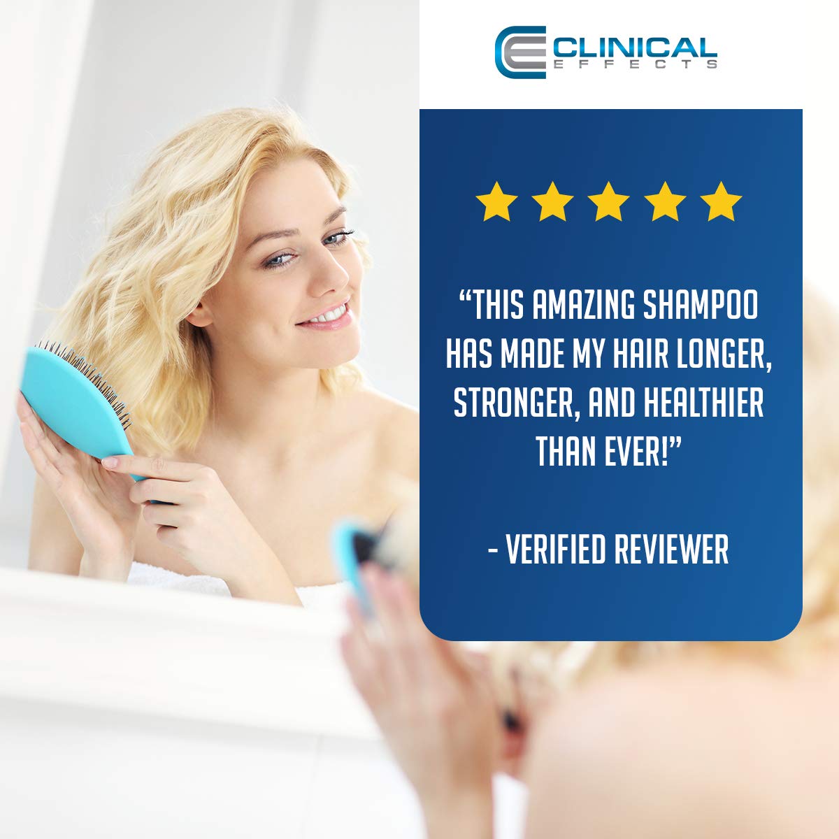 Clinical Effects: Hair Therapy Shampoo – Hair Growth Shampoo – 8 Fl Oz – All Natural, DHT Blocking Ingredients with Biotin, AnaGain and Baicapil - Hair Care and Hair Loss Solution for Men and Women: Beauty