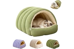 CutyPet Winter Cave, Cozy Monster Cat Bed, Warmth Cozy Comfort Plush Pet Caves, Removable Washable Cover & Anti‑Slip Base Pet