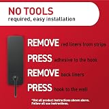 Command Decorative Hook Matte Black Indoor with 2 Strips, 1 Hook view 7