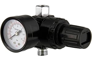 TCP Global Spray Gun Air Regulator w-Gauge-Auto Car Paint-Hvlp, (1/4" NPT)