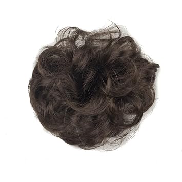 Mytoptrendz Dark Brown Fake Synthetic Hair Scrunchie Bobble Hair