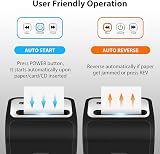 VidaTeco Cross-Cut Paper Shredder 15 Sheet 60 Min Heavy Duty 20L Bin P-4 view 7