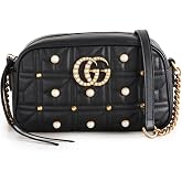 Shopbop Archive Women's Pre-Loved Gucci Black Leather and Pearl Marmont Camera Bag