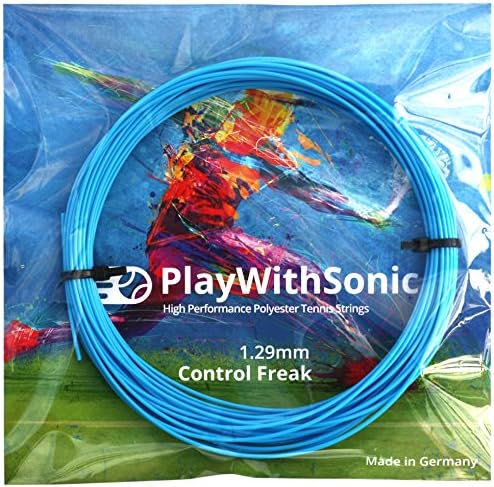 Control Freak Tennis String - Blue, 16g (1.29mm) - Play With Sonic
