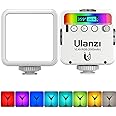 ULANZI VL49 RGB Video Lights White, LED Camera Light 360° Full Color Portable Photography Lighting w 3 Cold Shoe, 2000mAh Rechargeable CRI 95+ 2500-9000K Lamp Support Magnetic Attraction