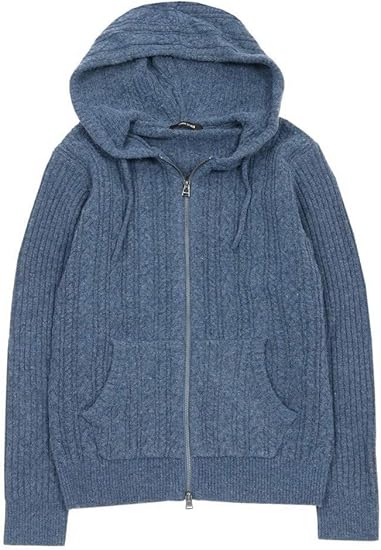Amazon Comme Ca Men コムサメン ダブルジップ ケーブルニット パーカ 青 Size M トレーナー パーカー 通販
