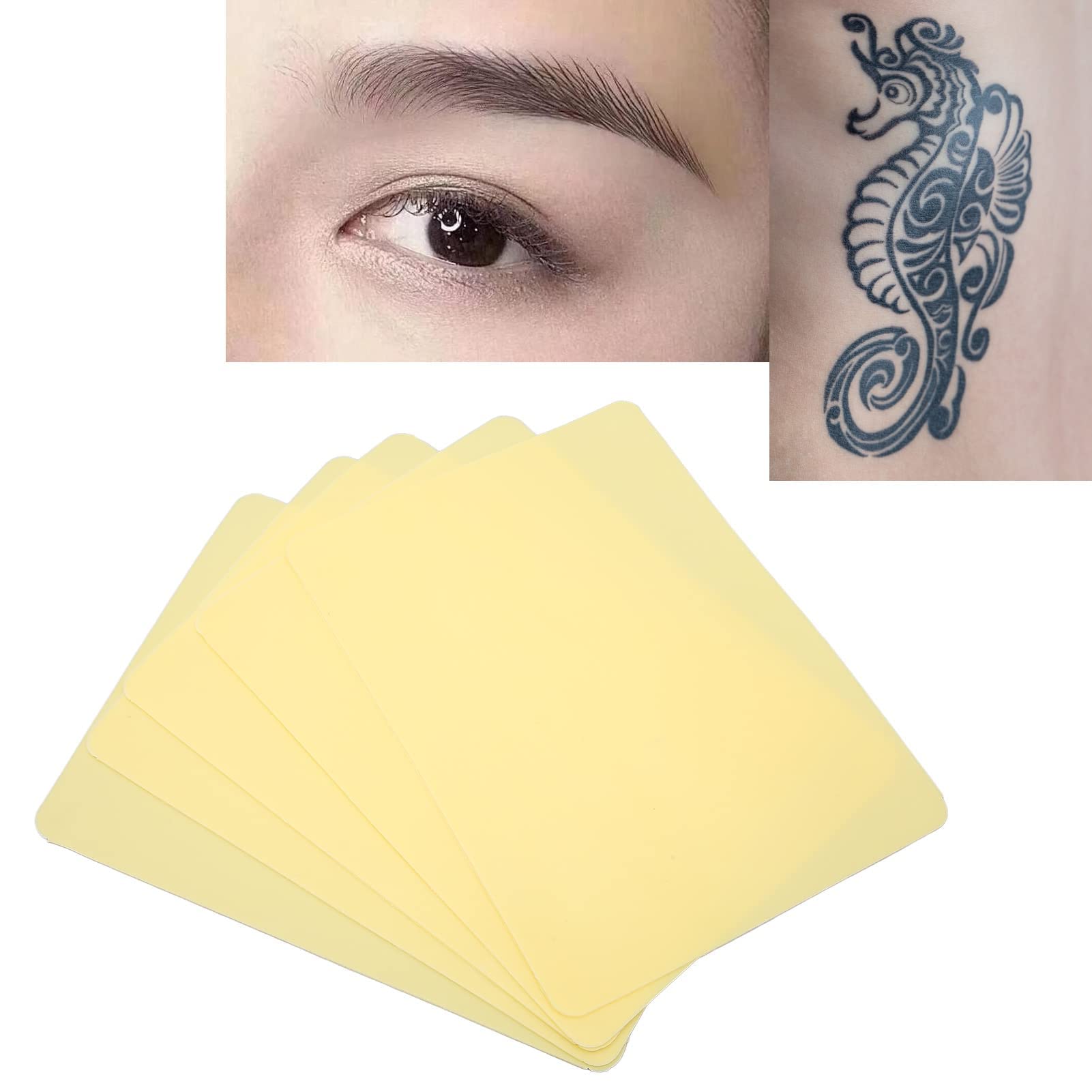 Tattoo Practice Skin, 5pcs Silicone Eyeliner Eyebrow Lip Tattoo Microblading Training Tool for Liner Shader, Perfect for Tattooing Eyebrow Practice Fake Skin