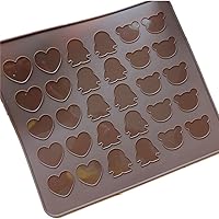 Allforhome 30 Capacity Bear Heart Penguin Macaron Mat Baking Mold Moulds