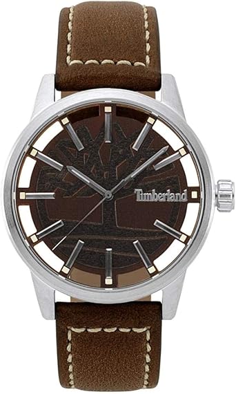 Timberland Reloj Analógico para Hombre de Cuarzo con Correa en Piel Genuina TBL.15362JS/12