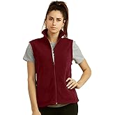 Sofra Women's Polar Fleece Full Zip Up Winter Vest