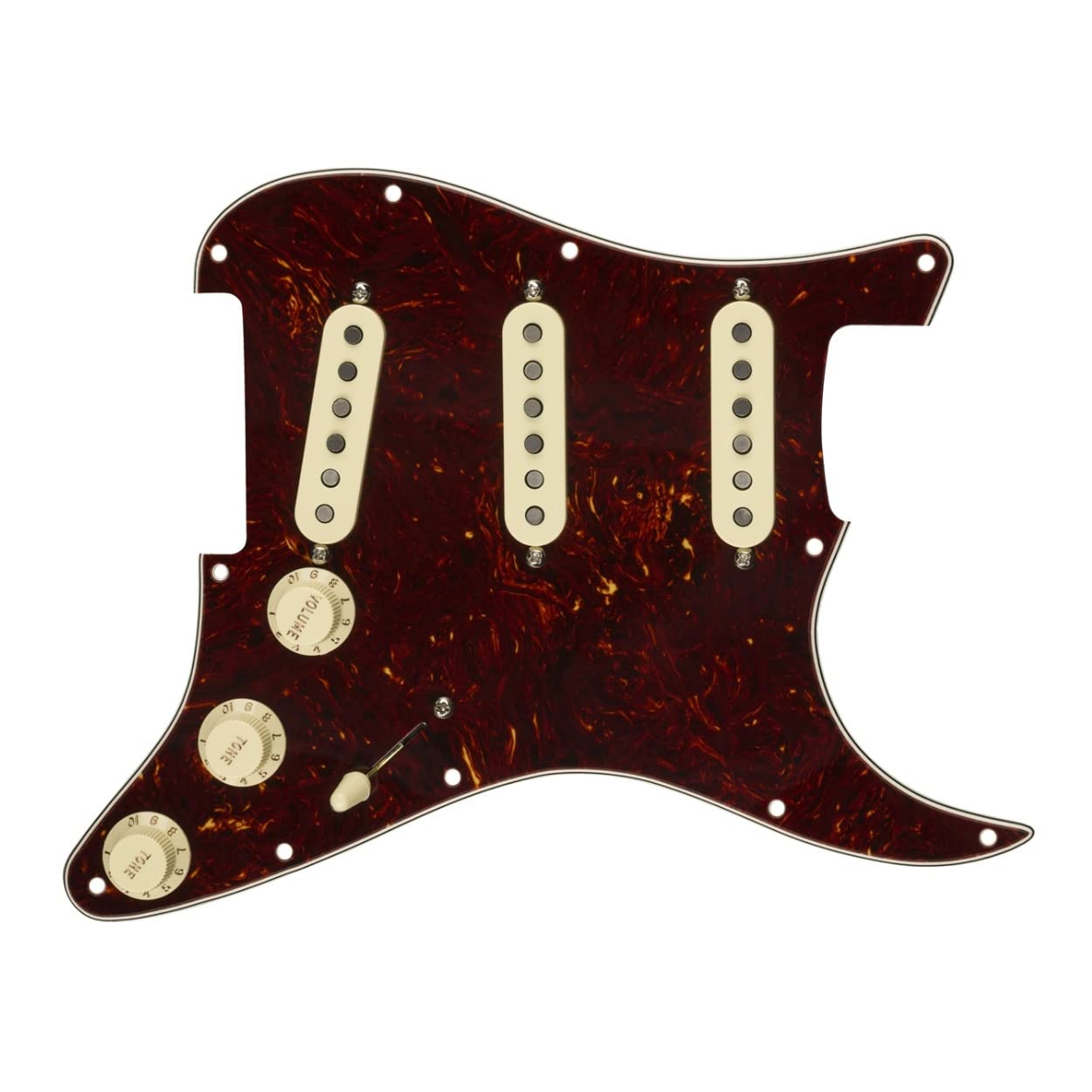 Fender Pre-wired Pickguard Strat Custom Shop FAT 50's - S/S/S - Tortoise Shell,Shell,0992340500