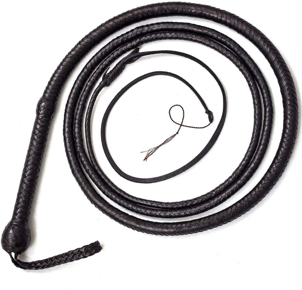 Western Crafts Cowhide Leather Bull Whip 08 Foot Long 12 Plait Indiana Jones Style Whip