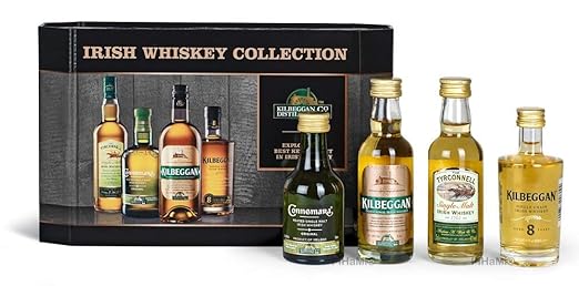 Irish Whisky Geschenkset - Connemara + Kilbeggan + Tyrconnell + Kilbeggan - je 5cl (40% Vol)