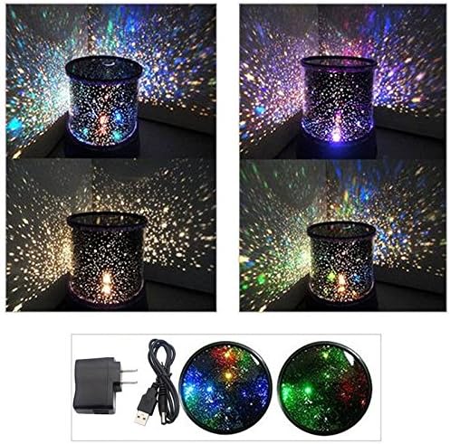 Romantic LED Colorful Star Sky Projector Lamp Night Light Random + Color Adapter