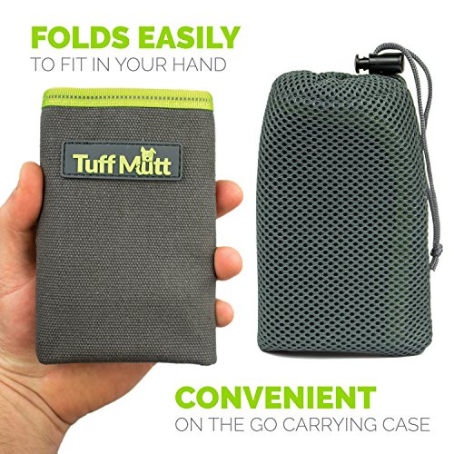 image for Tuff Mutt Collapsible Canvas Dog Bowl, Portable for Easy Travel, Folda