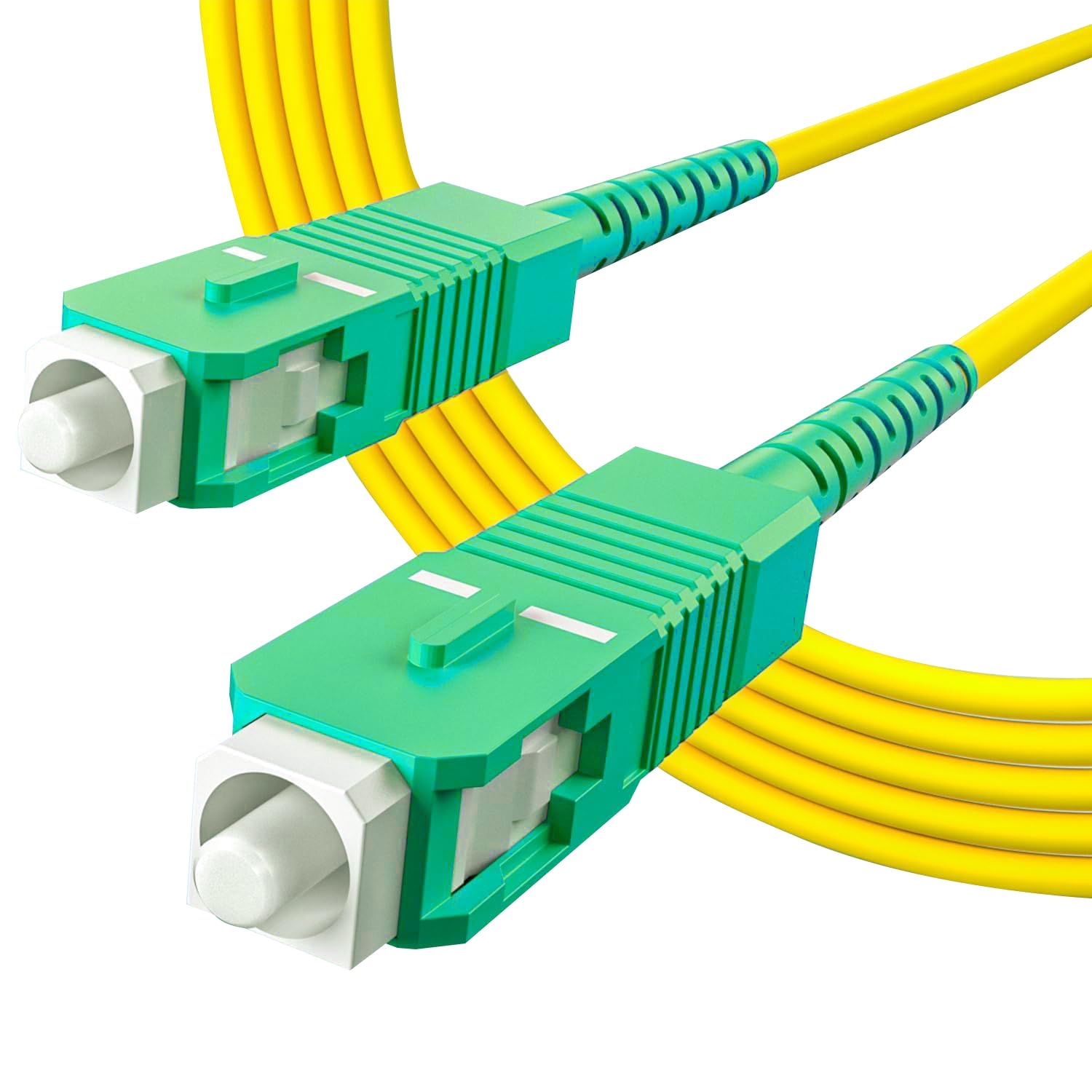 10Gtek OS2 SC/APC zu SC/APC Simplex LWL Patchkabel 5-meter, 9/125 Singlemode Glasfaserkabel Fiber Patch Cable LSZH, Kompatibel mit Glasfaser bis in die Wohnung (FTTH, Fiber to the Home)