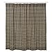 VHC Brands Classic Country Primitive Bath-Burlap Check Black Shower Curtain 72 x 72
