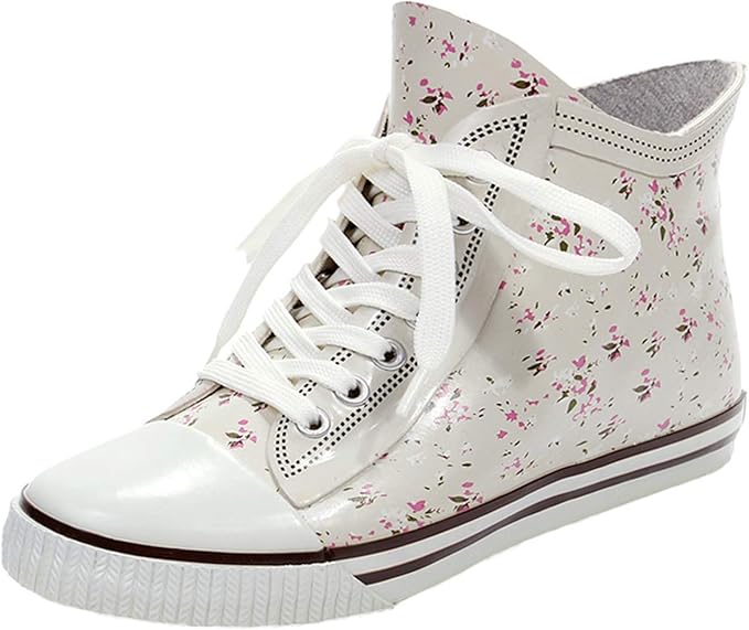 Amazon レインブーツ レディース レインシューズ スニーカー 小花柄 長靴 雨具 防水 カジュアル おしゃれ 可愛い 22 22 5 23 23 5 24 24 5 ベージュ レディース 通販