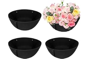 LUKDIN 4-Pack Durable Round Fabric Planter Basket Liners – Long-Lasting Hanging Basket Liners, Coco Fiber Alternative for Flower Baskets, Bird Nesting Prevention (16inch)