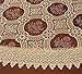Simhomsen Vintage Burgundy Lace Tablecloth Embroidered Oval 60 × 84 Inch