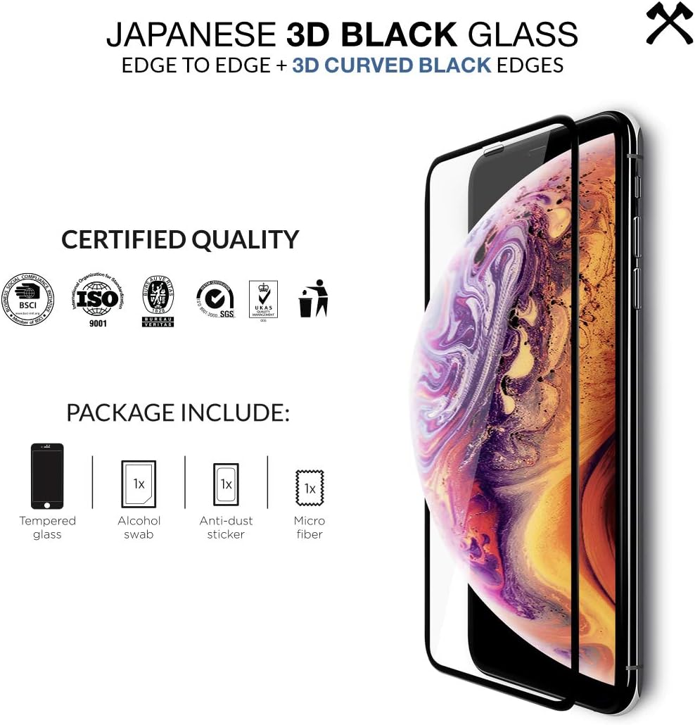 Woodcessories - Screen Protector compatible with iPhone 11 / Xr, 3D Premium Tempered Glass, Black, 3D Glass, iPhone Xr - Image 4