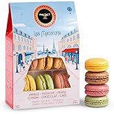 Maxim&rsquo;s de Paris French Macaron Gift Box &ndash; Gourmet Macaron Cookies Assortment, Classic Flavors (Vanilla, Pistachio, Lemon, Chocolate, Coffee, Strawberry), Luxury French Dessert Gift from Paris (12)