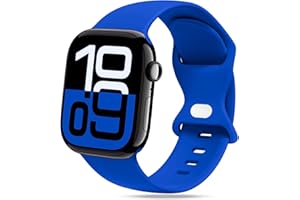 STG Sport Silicone Band Compatible with Apple Watch Band 40mm 41mm 42mm 44mm 45mm 46mm 49mm S/M M/L iWatch Ultra 2/Ultra Series 10/9/8/7/6/5/4 SE Women Men (40/41/42mm M/L, Klein Blue)