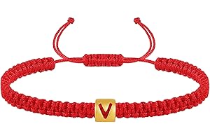 VIBILIA Initial Bracelets for Women Men Teen Boys Girls Woven Rope Braided Letter Bracelet Gold 26 Alphabet Handmade Adjustable Black String Bracelet Jewelry Gifts - A
