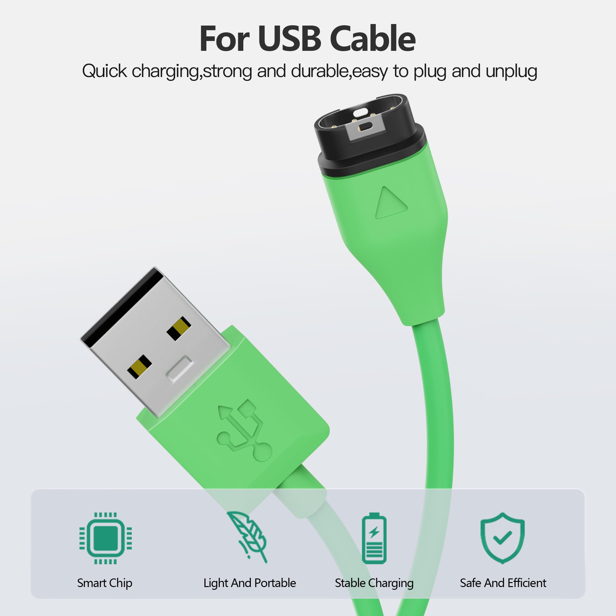 AWINNER Compatible with Garmin Watch Charger Cable (USB A -2 Pack)