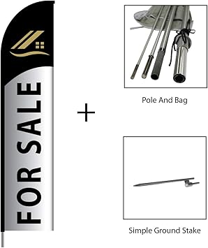 Amazon Com Home House For Sale Sign Banner 15ft Feather Swooper