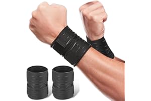 Carpal Tunnel Wrist Brace, 2 Pack Compression Wrist Wraps Wrist Support for Tendonitis and Arthritis Pain Relief, Adjustable 