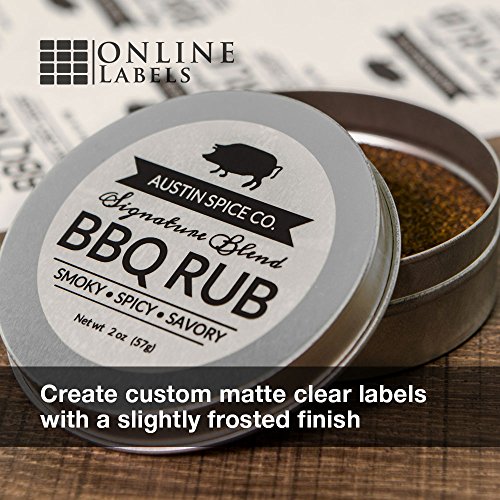 Clear Matte Frosted Sticker Paper, 8.5 x 11 Full Sheet Label, 100