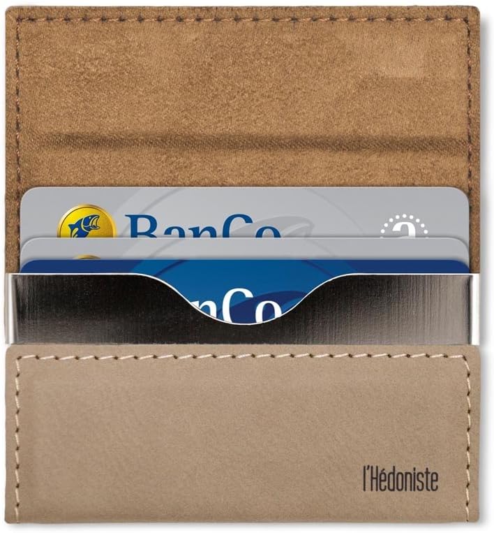 Mini Portafoglio Balvi L'Hédoniste – Ecopelle Compatta, Porta 6 Carte E Banconote, Colore Beige