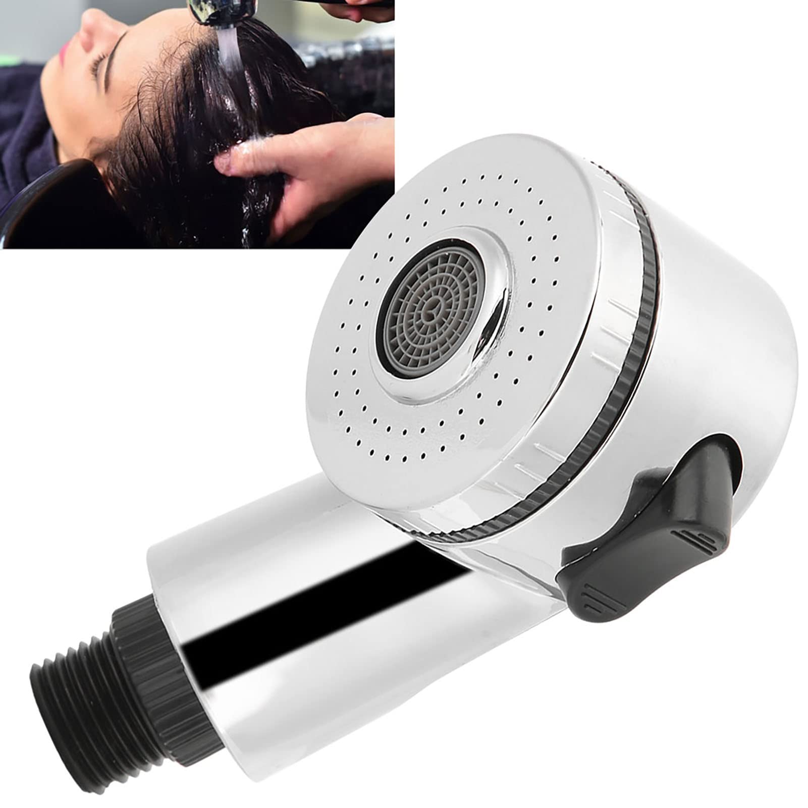 Shower Head With Shampoo Bed Chair Adapter - Hair Salon Accessory (Side Switch Type)