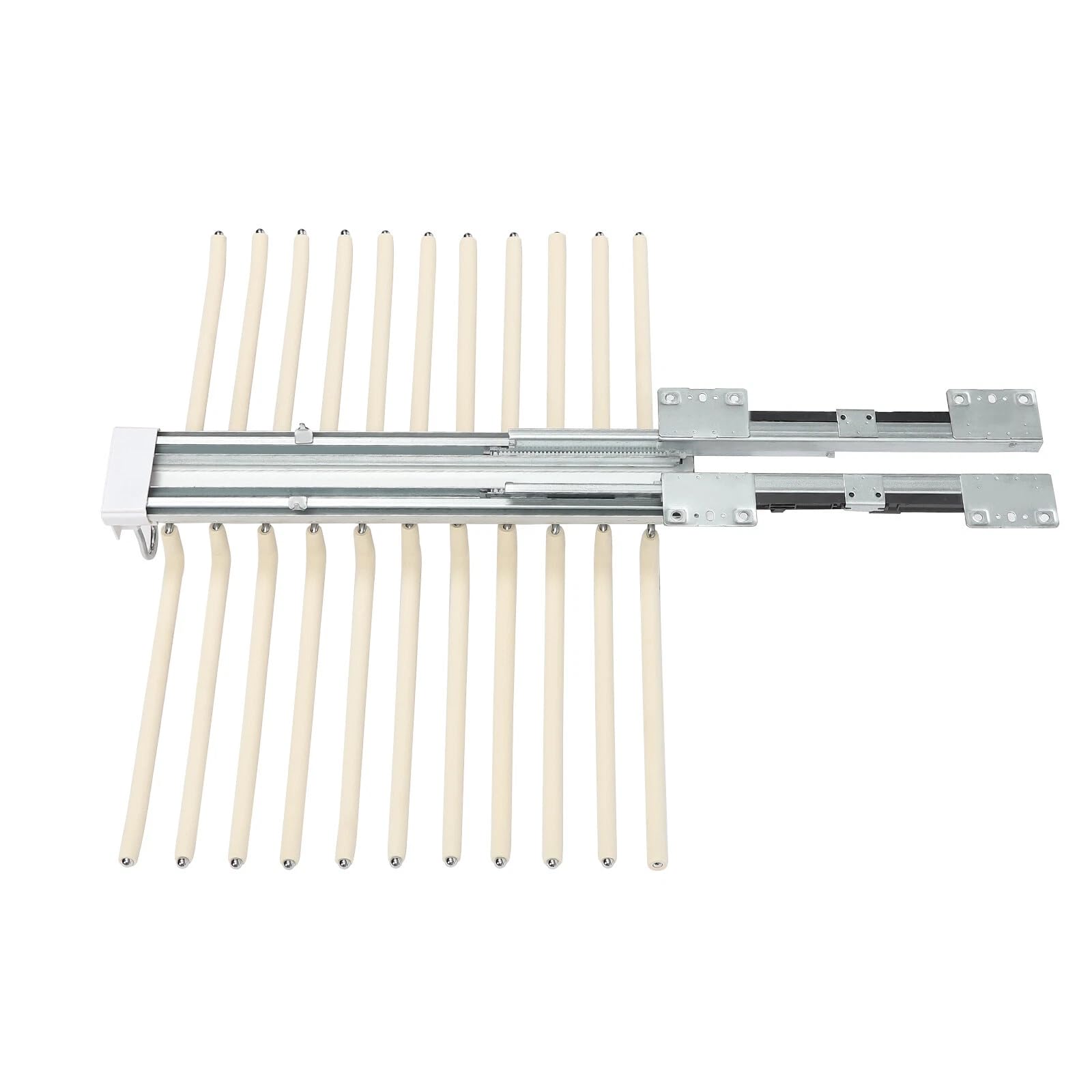 Photo 1 of 22 Arms Beige Steel Pull Out Pants Rack Pants Hanger Bar Clothes Organizers