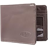 Big Skinny Men's Slimline Leather Bi-Fold Slim Wallet, Holds Up to 25 Cards