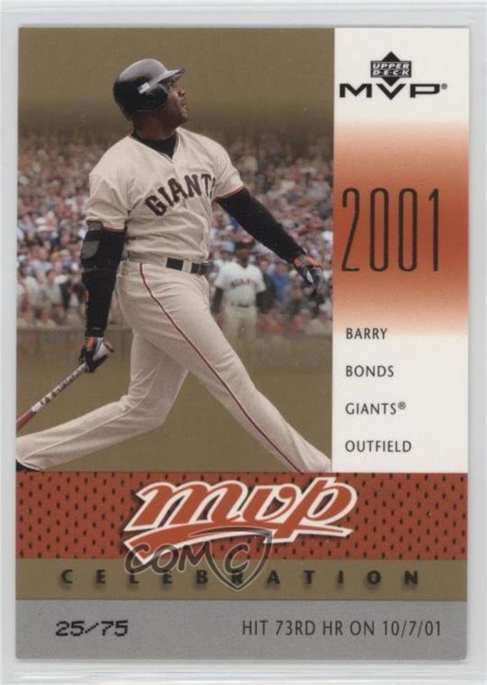 Amazon Barry Bonds 25 75 Baseball Card 2003 Upper Deck MVP 