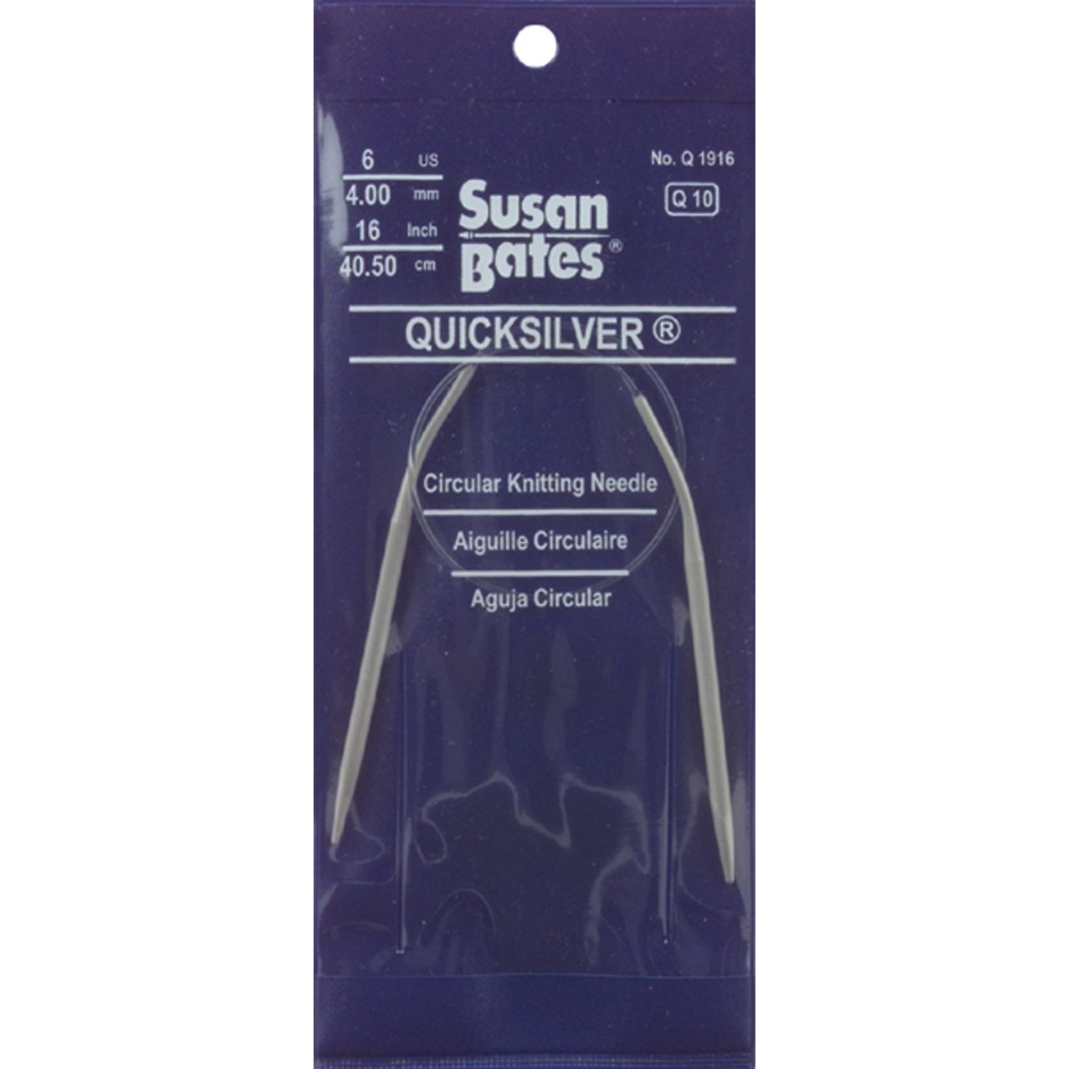 Quicksilver Circular Knitting Needle 16"-Size 10.5/6.5mm