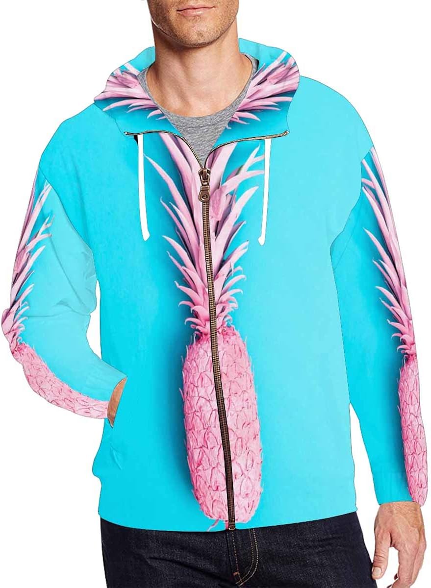 blue and pink hoodie mens
