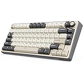 RK ROYAL KLUDGE R75 Wireless Mechanical Keyboard, 75% Percent Custom Gaming Keyboard Gasket Mount RGB Backlit with Knob & PBT