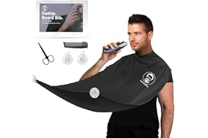 dadop Beard Bib Trimmer Catcher for Shaving, Beard Hair Catcher, Beard Trimming Apron, Christmas Gifts for Him Husband Men