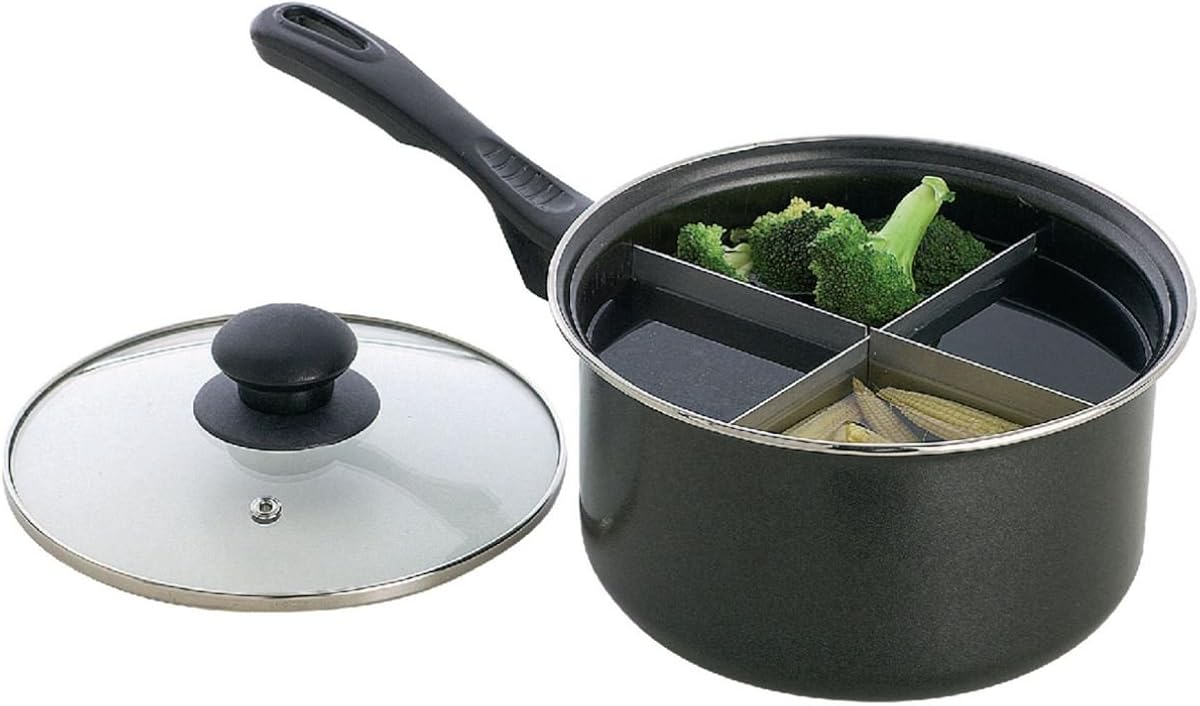 4Way Divided Saucepan Carbon Steel Cookware Accessories 20cm Amazon
