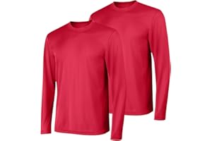 Hanes Sport Men's Long-Sleeve T-Shirt Pack, Cool DRI Moisture-Wicking Performance T-Shirts, Performance Tee, 2-Pack