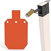 KNINE OUTDOORS AR500 Steel Target for Shooting, 1/2 inch Thick Metal Target, Silhouette Metal Gong Target, Neon Orange Color