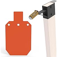 KNINE OUTDOORS AR500 Steel Target for Shooting, 1/2 inch Thick Metal Target, Silhouette Metal Gong Target, Neon Orange Color