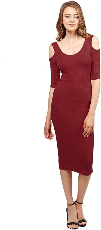 stretch bodycon midi dress