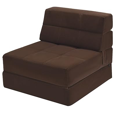 Giantex Fold Down Sofa Bed, Brown, Memory Foam Sleeper Chair