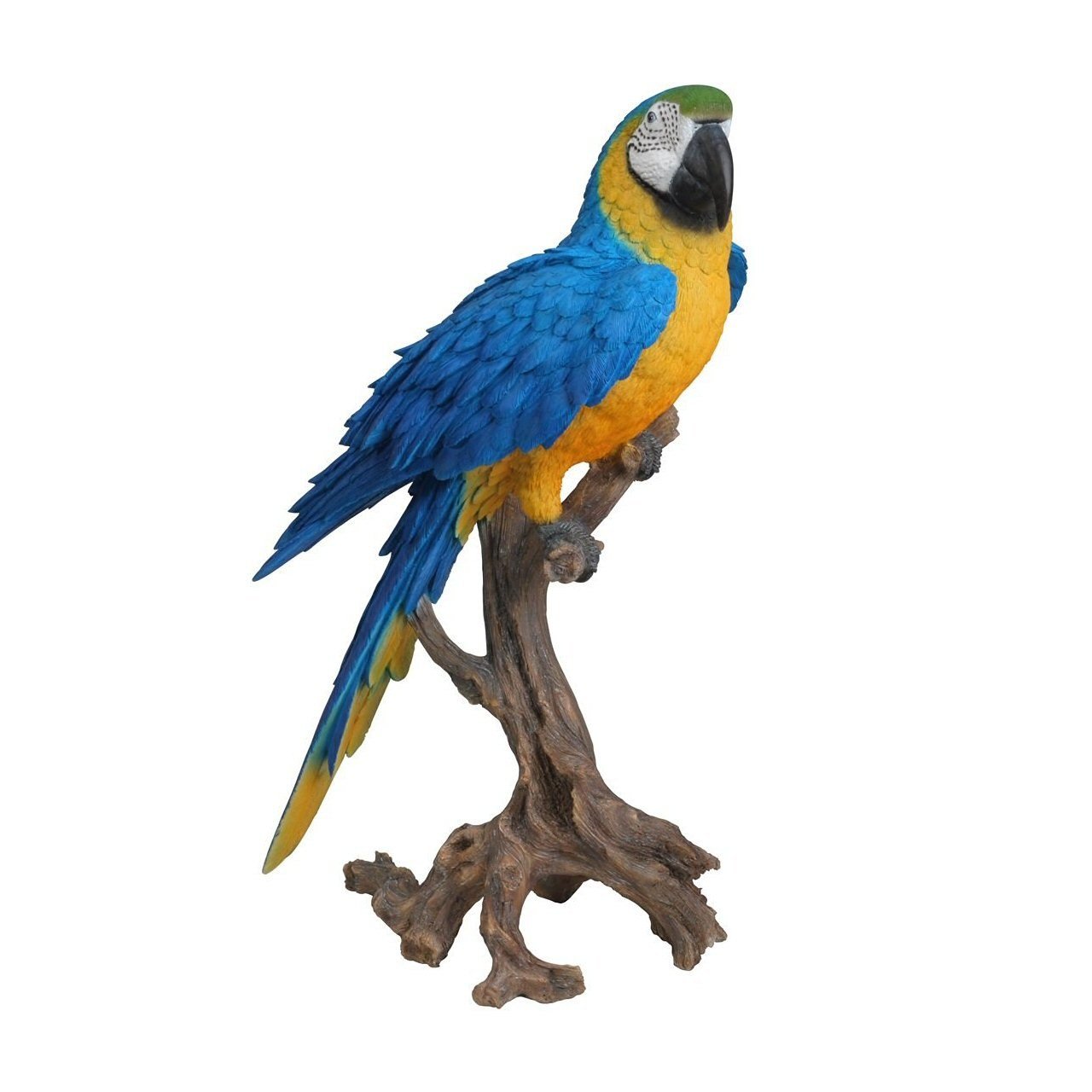 Vivid Arts - Real Life Perched Yellow Macaw Home or Garden Decoration (XRL-MCW7-A)