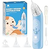 Nasal Aspirator for Baby, Electric Baby Nose Suction with 5 Adjustable Levels Suction, USB-C Rechargeable Mucus Cleaner with